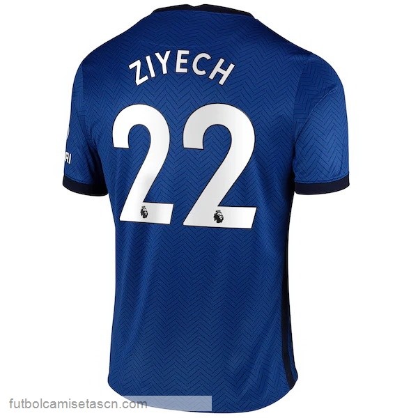 Camiseta Chelsea NO.22 Ziyech 1ª 2020/21 Azul